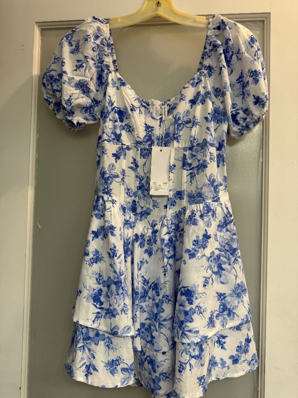 Blue flowered dress